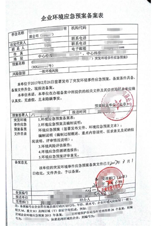 环境应急预案